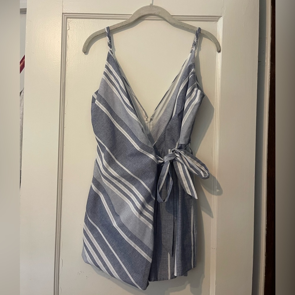 Gab and Kate Blue/White Romper